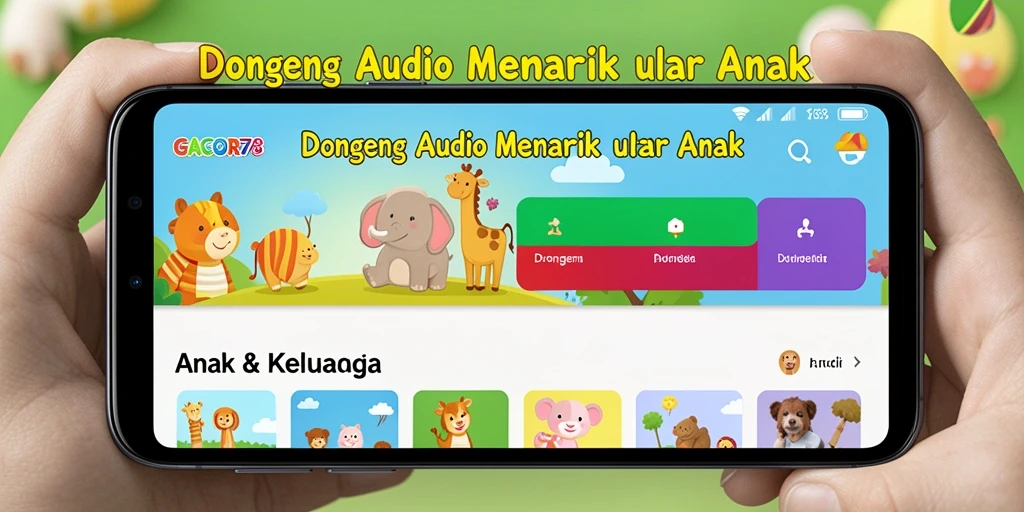 Antarmuka GACOR78 menampilkan cerita audio yang menarik untuk anak-anak.