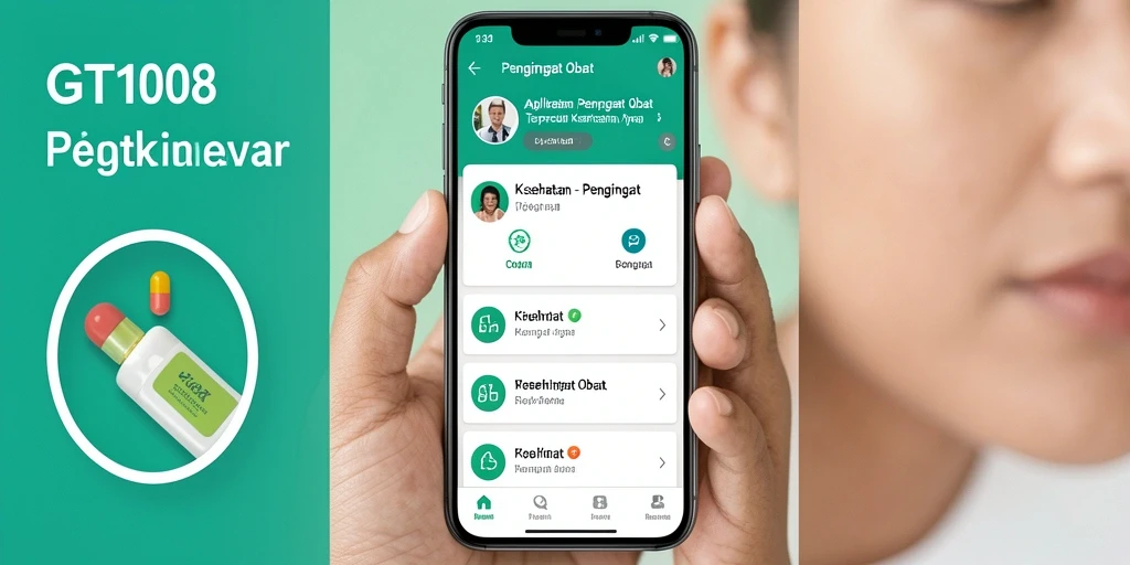 Screenshot utama GT108 menampilkan fitur antarmuka Pengingat Obat yang intuitif.