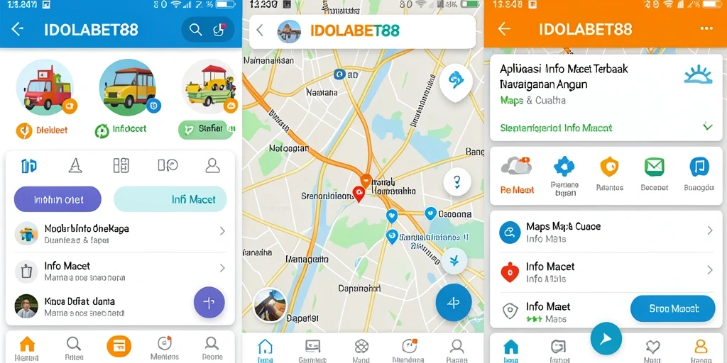 Antarmuka aplikasi IDOLABET88 menampilkan peta info macet yang informatif.