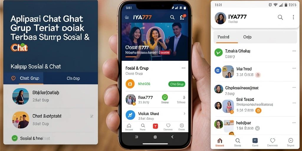 Antarmuka IYA777 yang intuitif dan menarik untuk Chat Grup.